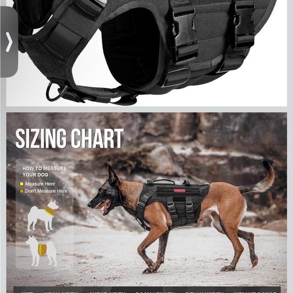 Tactical Dog Harness - Black - Picture 3 of 4